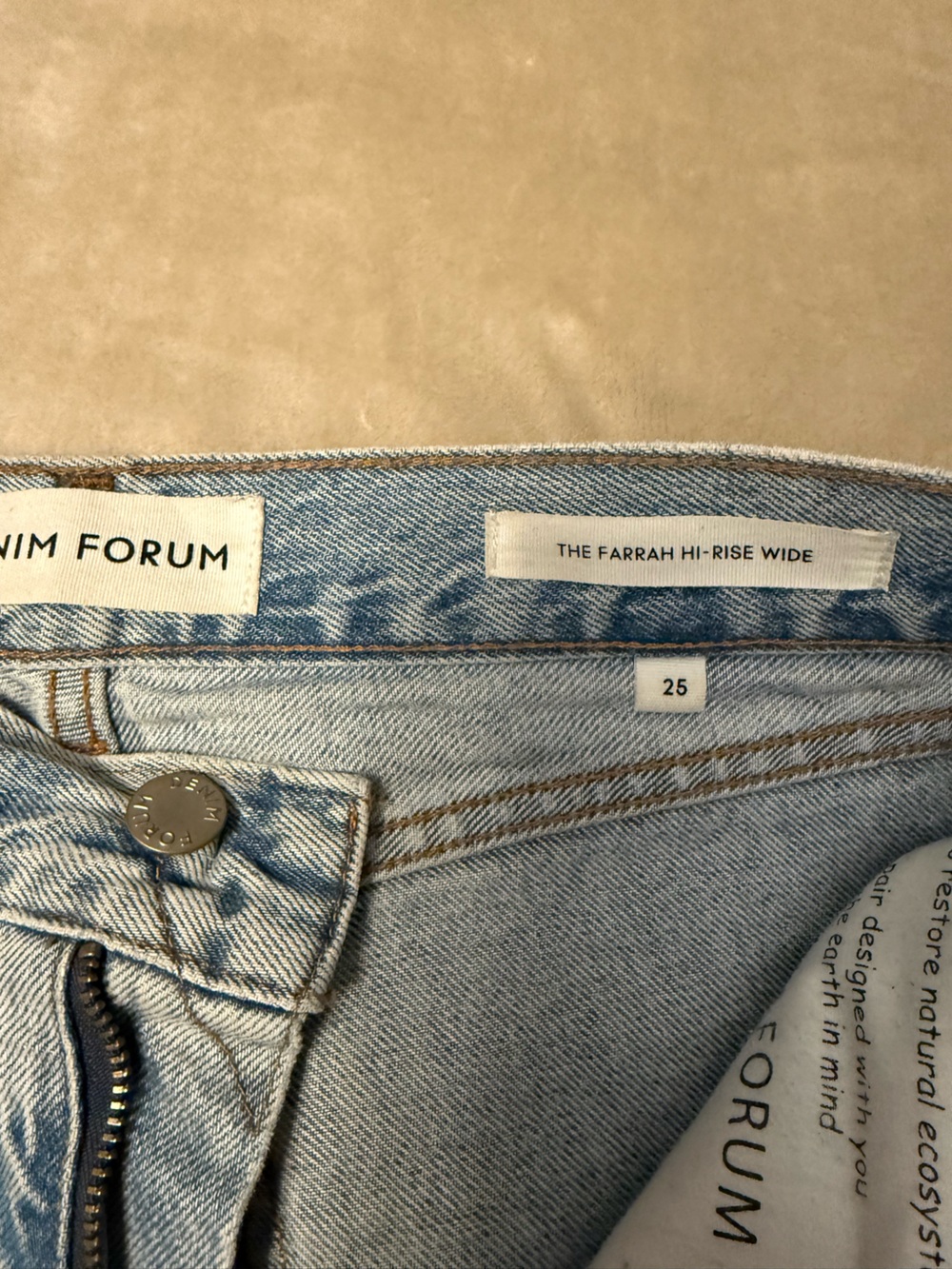 Aritzia Denim Forum Light Blue Straight Leg Jeans for Women - Picture 4 of 7
